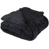 Kuscheldecke flauschig warme Decke in Cord Optik 150x200 cm in schwarz