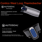 Contico West Loop Becher mit Autoseal Technologie, absolut Dicht, kein Verschütten mehr