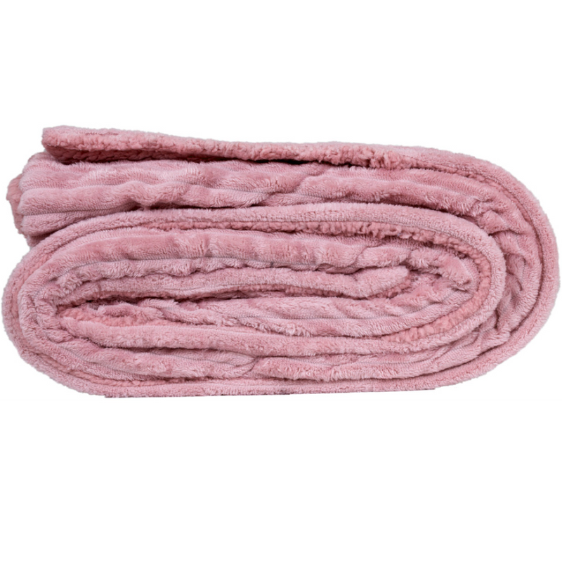 Kuscheldecke flauschig warme Decke in Cord Optik 150x200 cm in rosa –  WildStage
