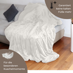 Kuscheldecke flauschig warme Decke in Cord Optik 150x200 cm in beige