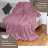 Kuscheldecke flauschig warme Decke in Cord Optik 150x200 cm in rosa