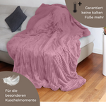 Kuscheldecke flauschig warme Decke in Cord Optik 150x200 cm in rosa