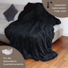 Kuscheldecke flauschig warme Decke in Cord Optik 150x200 cm in schwarz