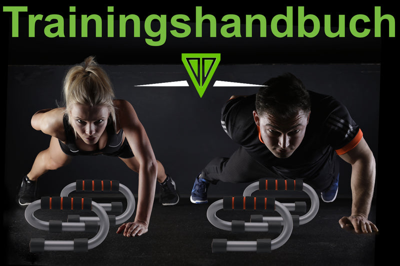 Liegestützgriffe, Push up bar inkl. Gratis Trainingshandbuch