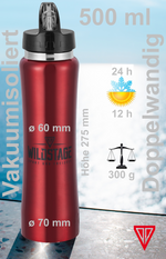 Edelstahl Trinkflasche doppelwandig & vakuumisoliert 500 ml